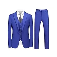 ensemble de costume 3 pièces pour hommes, costume ajusté à 1 bouton pour hommes, veste solide, gilet, pantalon (color : style 12, size : 5x-large)