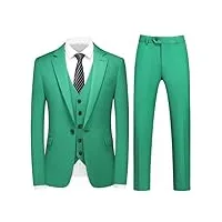 ensemble de costume 3 pièces pour hommes, costume ajusté à 1 bouton pour hommes, veste solide, gilet, pantalon (color : style 1, size : 5x-large)