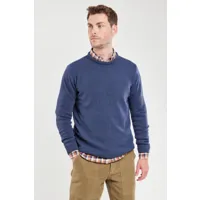 berac pull col rond - laine homme bleu cargo s