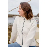 bermudes veste bi-matière mosson - polyester recyclé femme blanc xxl - 46