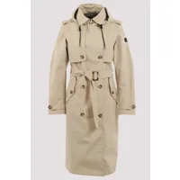 bermudes trench long beauce - polyester recyclé femme beige m - 40