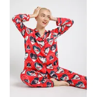 chelsea peers - pyjama boutonné motif noël rouge