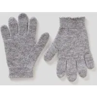 benetton, gants en mélange de laine stretch, taille 4-6, gris clair, enfants