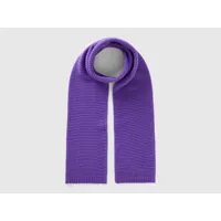 benetton, écharpe travaillée en mélange de laine stretch, taille 4-6, violet, enfants