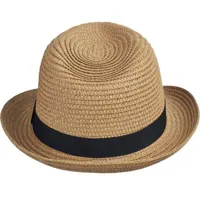 chapeau de paille féodora marron et noir (2-5 ans)