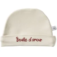 bonnet de naissance bouille d'amour sable (naissance)