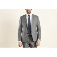 bexley veste de costume homme gris clair, coupe ajustée, 100% laine