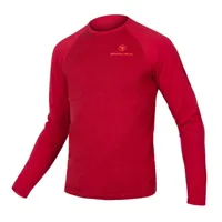 endura one clan long sleeve t-shirt rouge s homme