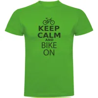 kruskis keep calm and bike on short sleeve t-shirt vert s homme