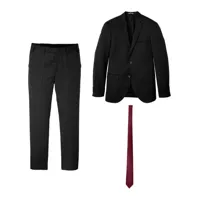costume 3 pièces : veste de costume, pantalon, cravate slim fit