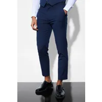 pantalon de costume skinny court homme - bleu - 28, bleu