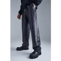 pantalon large pailleté homme - noir - 32, noir