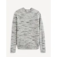 pull col rond  - gris chine