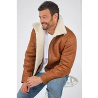 kylian jacket shearling gold 54/xl gold - bombardier homme