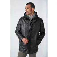 l82h313 noir noir 50/m - manteau en cuir pour homme