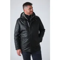 l82h313 noir noir 58/3xl - manteau en cuir pour homme