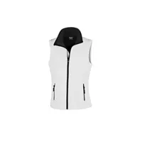 doudoune sportswear result - veste softshell sans manches - femme (l) (blanc/noir) - utrw3698