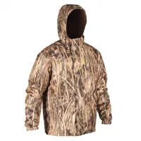 veste chasse chaude et coupe-vent 100 camouflage marais - solognac