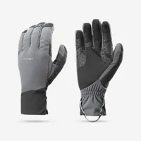 gants tactiles coupe vent de trekking montagne - mt900 gris - adulte - forclaz