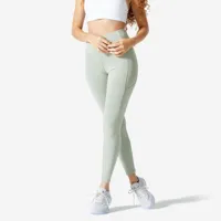 legging fitness femme galbant - 520 gris sauge - domyos
