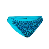bas de maillot de bain réversible fille - 500 bella léopard bleu - olaian