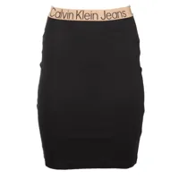 jupe moulante noire élastiquée logo femme calvin klein