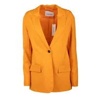 veste blazer orange femme calvin klein