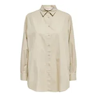 chemise longue beige femme only