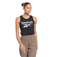 reebok identity big logo sleeveless t-shirt noir m femme