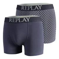replay style7 trunk 2 units bleu,gris m homme
