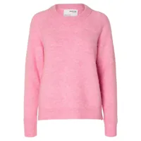 selected lulu o neck sweater rose 2xl femme