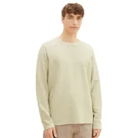 tom tailor 1039421 structured long sleeve t-shirt beige xl homme