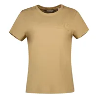 gant reg tonal shield short sleeve t-shirt beige m femme