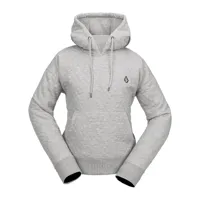 volcom v.co air layer thermal hoodie gris l femme