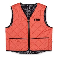 grimey the toughest quilted vest orange 2xs homme