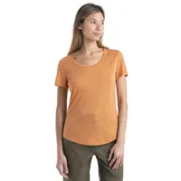 icebreaker sphere ii scoop merino short sleeve t-shirt orange xs femme