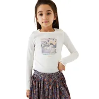 garcia h34602 long sleeve t-shirt blanc 6-7 years fille
