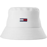 tommy jeans flag bucket hat blanc  homme