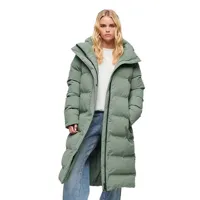superdry longline puffer jacket vert s femme