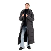 superdry ripstop longline puffer jacket gris 2xs femme