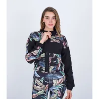 hurley wispy leaves pop over jacket multicolore l femme