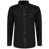 diesel simply long sleeve shirt noir xl homme