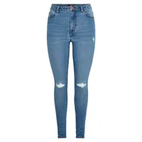pieces dana dest skinny fit mb402 high waist jeans bleu s / 32 femme