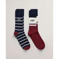 gant logo rib socks 2 pairs  eu 40-42 homme