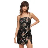 superdry brocade sleeveless short dress noir s femme