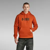 g-star dotted hoodie orange m homme