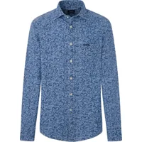 façonnable indigo flor long sleeve shirt bleu 2xl homme