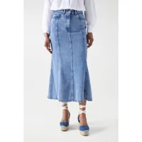 salsa jeans 21008178 long skirt bleu 26 femme