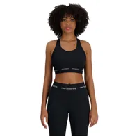 new balance sleek medium support sports bra noir xs femme