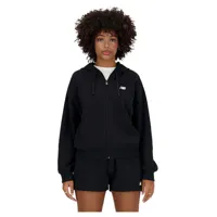 new balance sport essentials french terry full zip sweatshirt noir xs femme